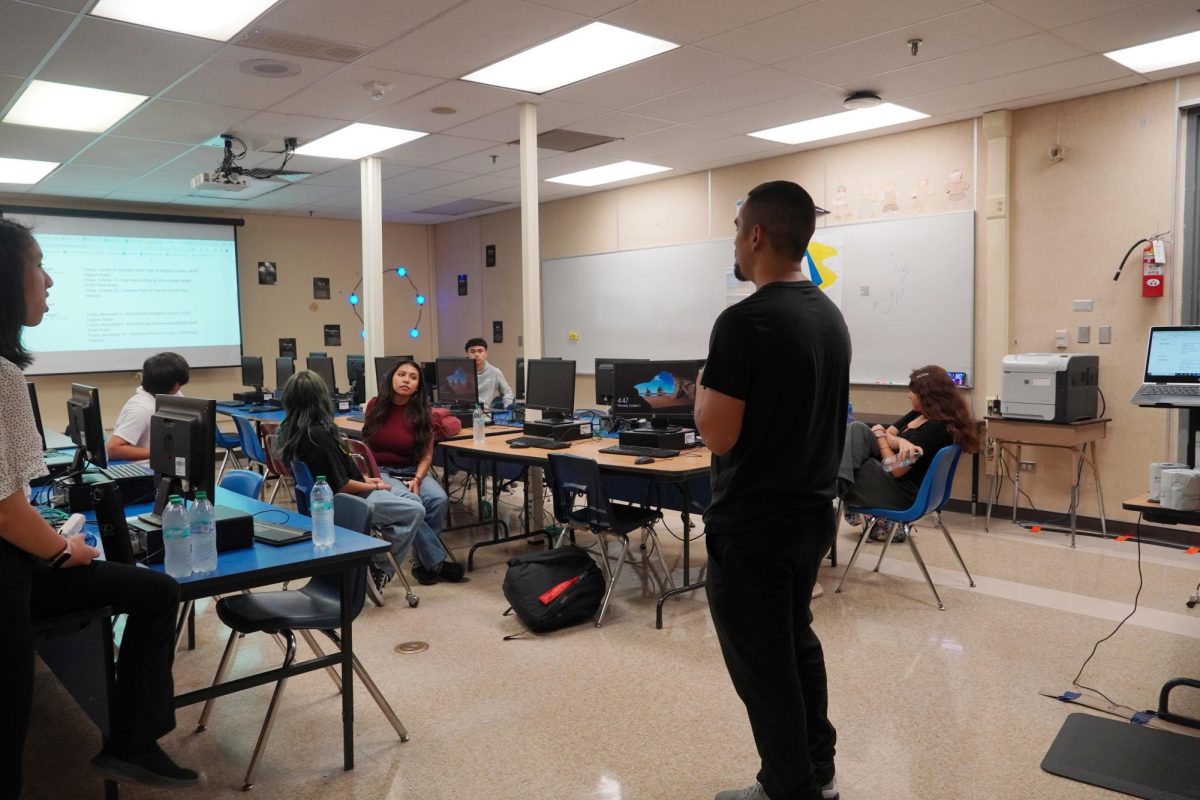 The Deca Club discussing their upcoming events in the competition.